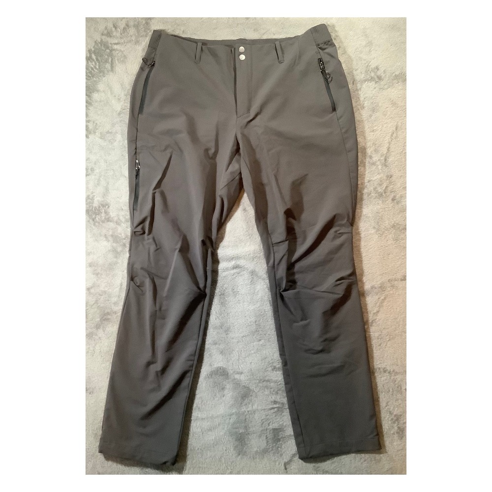 REI Co-op Men's XL Gray Technical Hiking Pants Stretch Articulated‎ Softshell